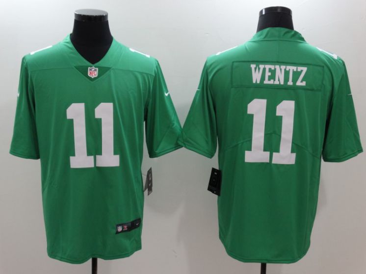 Men Philadelphia Eagles #11 Carson Wentz Green Nike Vapor Untouchable Limited NFL Jerseys